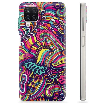 Samsung Galaxy A12 Custodia TPU - Fiori Astratti