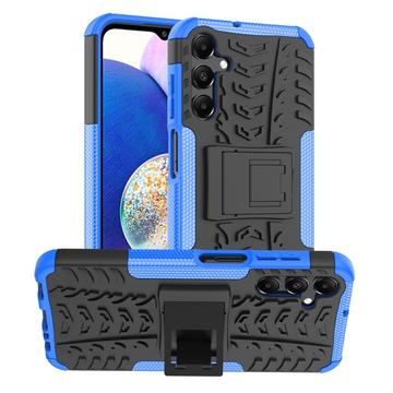 Custodia Ibrida Anti Scivolo con Supporto per Samsung Galaxy A15 - blu / nera