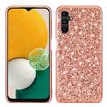 Custodia ibrida per Samsung Galaxy A15 Serie Glitter - Rosa Oro