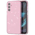 Custodia in TPU Serie Stylish Glitter per Samsung Galaxy A15 - Rosa Trasparente