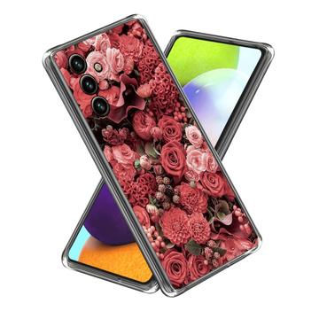 Custodia in TPU Stylish Ultra Sottile per Samsung Galaxy A15 - Fiori Rossi