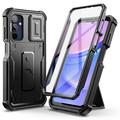 Custodia Samsung Galaxy A15 Tech-Protect Kevlar Cam+ - Protezione dello schermo, protezione della fotocamera, supporto per il calcio - Nero