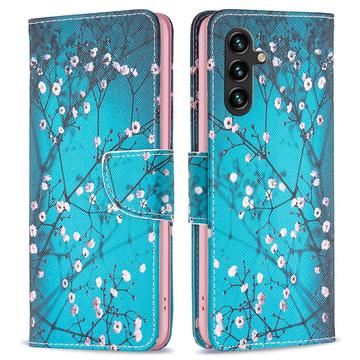 Custodia a Portafoglio Wonder Series per Samsung Galaxy A15 - Fiori Bianchi