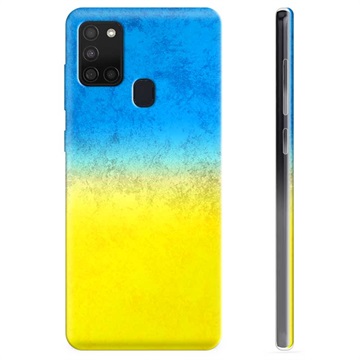 Custodia TPU Samsung Galaxy A21s Bandiera Ucraina - Bicolore