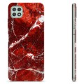 Custodia in TPU per Samsung Galaxy A22 5G - Marmo rosso