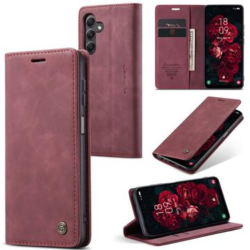 Custodia a Portafoglio Caseme 013 Serie per Samsung Galaxy A25 - Rosso vino