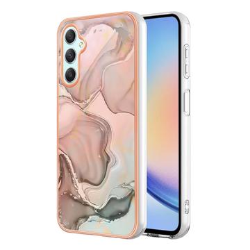 Custodia in TPU elettrolitico per Samsung Galaxy A25 con motivo marmorizzato IMD - rosa