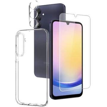 Set di protezione Northjo 3 in 1 per Samsung Galaxy A25 - Trasparente