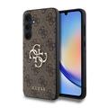 Custodia Ibrida Guess 4G Big Metal Logo per Samsung Galaxy A35 - Marrone