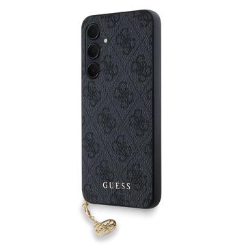 Custodia Ibrida Guess 4G Charms Collection per Samsung Galaxy A35 - Grigia