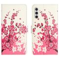 Custodia a Portafoglio Serie Style per Samsung Galaxy A35 - Fiori Rosa