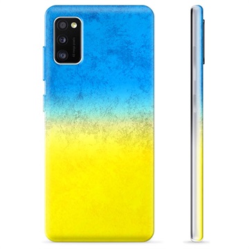 Custodia in TPU per Samsung Galaxy A41 con bandiera ucraina - bicolore