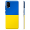 Custodia in TPU per Samsung Galaxy A41 Bandiera ucraina - gialla e azzurra