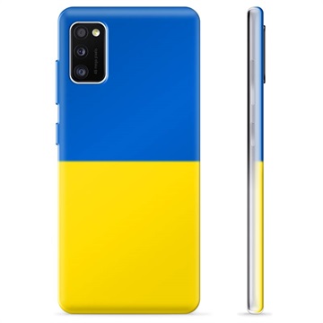 Custodia in TPU per Samsung Galaxy A41 Bandiera ucraina - gialla e azzurra