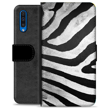 Custodia a Portafoglio Premium per Samsung Galaxy A50 - Zebra