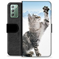 Custodia a Portafoglio Premium per Samsung Galaxy Note20 - Cat