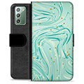 Custodia Portafoglio Premium Samsung Galaxy Note20 - Verde Menta