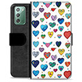 Custodia a Portafoglio Premium per Samsung Galaxy Note20 - Cuori