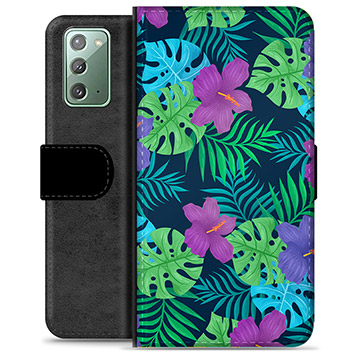 Custodia a Portafoglio Premium per Samsung Galaxy Note20 - Fiore Tropicale