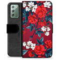 Custodia a Portafoglio Premium per Samsung Galaxy Note20 - Fiori Vintage