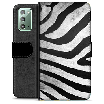 Custodia a Portafoglio Premium per Samsung Galaxy Note20 - Zebra