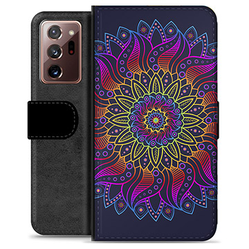 Custodia a Portafoglio Ultra Premium per Samsung Galaxy Note20 - Mandala Colorato