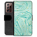 Custodia a Portafoglio Ultra Premium per Samsung Galaxy Note20 - Verde Menta