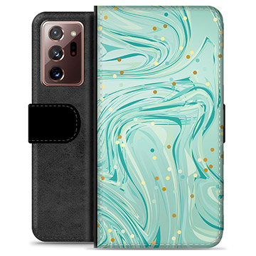 Custodia a Portafoglio Ultra Premium per Samsung Galaxy Note20 - Verde Menta