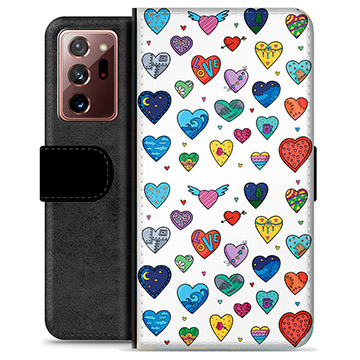 Custodia a Portafoglio Ultra Premium per Samsung Galaxy Note20 - Cuori