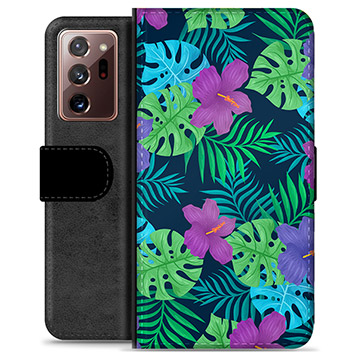 Custodia a Portafoglio Ultra Premium per Samsung Galaxy Note20 - Fiore Tropicale