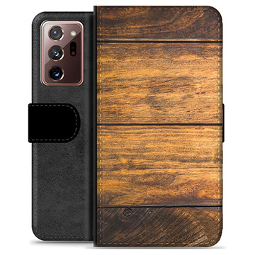 Custodia a Portafoglio Ultra Premium per Samsung Galaxy Note20 - Legno