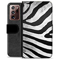 Custodia a portafoglio ultra premium per Samsung Galaxy Note20 - Zebra