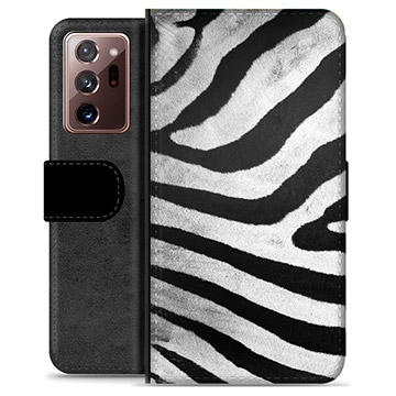 Custodia a portafoglio ultra premium per Samsung Galaxy Note20 - Zebra