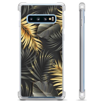 Custodia ibrida per Samsung Galaxy S10 - Foglie d\'oro