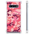 Custodia ibrida per Samsung Galaxy S10+ - Rosa mimetico