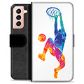 Custodia a Portafoglio Premium per Samsung Galaxy S21 5G - Slam Dunk