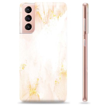 Samsung Galaxy S21 5G Custodia TPU - Marmo Perla Dorata