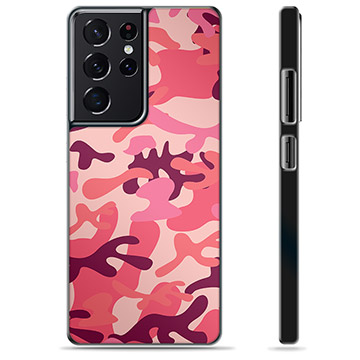 Cover Protettiva Samsung Galaxy S21 Ultra 5G - Rosa Camouflage