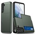 Samsung Galaxy S22 5G Hybrid Case with Sliding Card Slot - Verde Militare