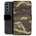 Custodia a Portafoglio Premium per Samsung Galaxy S22+ 5G - Camo