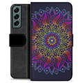 Custodia a Portafoglio Premium per Samsung Galaxy S22+ 5G - Mandala Colorato