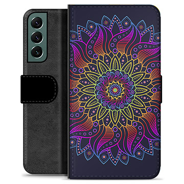 Custodia a Portafoglio Premium per Samsung Galaxy S22+ 5G - Mandala Colorato