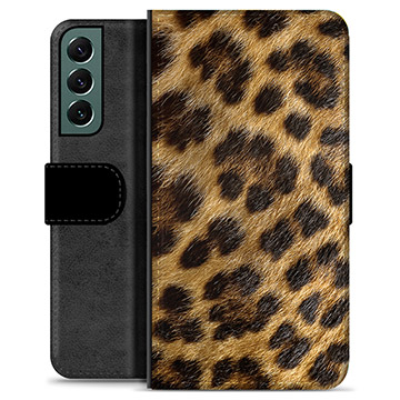 Custodia a Portafoglio Premium per Samsung Galaxy S22+ 5G - Leopardo