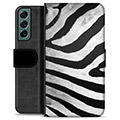 Custodia a Portafoglio Premium per Samsung Galaxy S22+ 5G - Zebra