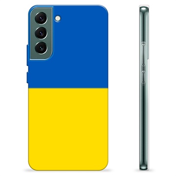 Custodia in TPU per Samsung Galaxy S22+ 5G con bandiera ucraina - gialla e azzurra