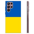 Custodia Samsung Galaxy S22 Ultra 5G TPU Bandiera Ucraina - Giallo e Azzurro