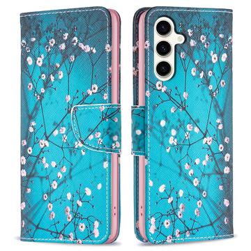 Custodia a Portafoglio Wonder Series per Samsung Galaxy S23 FE - Fiori Bianchi