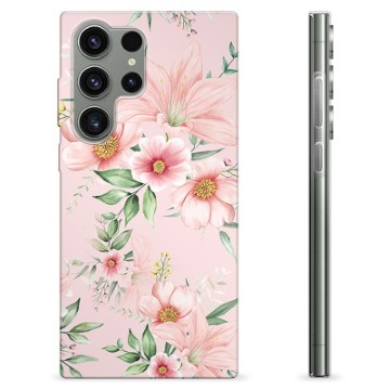 Samsung Galaxy S23 Ultra 5G Custodia TPU - Fiori ad Acquerello