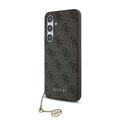 Custodia Ibrida Guess 4G Charms Collection per Samsung Galaxy S24 FE - Marrone