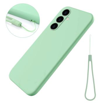 Custodia in Silicone Liquido per Samsung Galaxy S24 FE - Verde